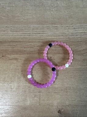 Lokai Pink and Magenta Beaded Bracelets